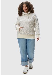 Ragwear Damen Rollkragenpullover "Rylie Print Plus", braun, modisch, Gr. 44, 70% Baumwolle, 30% Polyester, Pullover, modischer Damen Kapuzensweater