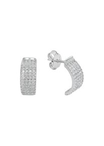 Vivance Damen Paar Ohrstecker, ONE-SIZE, Silber 925 (Sterlingsilber), weiß, Silber 925 (Sterlingsilber), Ohrringe