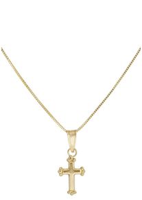 Firetti Damen Kette mit Anhänger "Schmuck Geschenk Gold 375 Halsschmuck Halskette Goldkette Venezianer", Gelbgold 375, L: 45cm B: 1mm, gold, Gelbgold