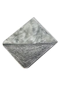 DeMarie Damen Brosche "Kragenklemme aus Aluminium gebürstet + gewolkt", grau, Metall, Broschen