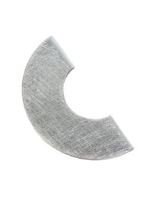 DeMarie Damen Brosche "Kragenklemme aus Aluminium gebürstet + gewolkt", grau, Metall, Broschen