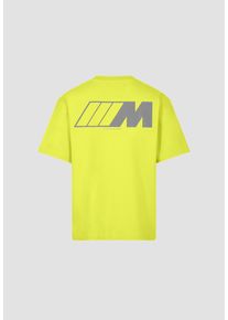 BMW Herren T-Shirt, Gr. S, gelb, Obermaterial: 100% Baumwolle, unifarben mit Farbeinsatz, casual, Shirts, mit Logostickerei auf Brusthöhe