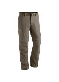 Funktionshose Maier Sports "Tajo 2" Gr. 25, Kurzgrößen, braun (schlamm) Herren Hosen Wanderhose, zipp-off Outdoor-Hose, 4 Taschen, Regular Fit