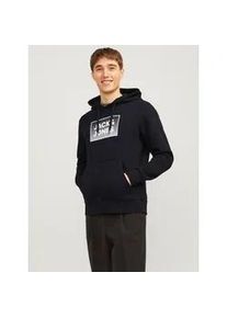 Jack & Jones Kapuzensweatshirt JACK & JONES "JJSTEEL SWEAT HOOD" Gr. XXL, schwarz Herren Sweatshirts