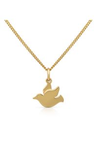 OROLINO Damen Kette mit Anhänger "Gold 585 mit Tauben-Motiv 42/45cm lang", 42/45cm, Gold, L: 45cm B: 12.0mm, gelb, Gold, B:12.0mm, Halsketten