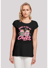 F4NT4STIC Damen T-Shirt "Have a Cup of Cheer Weihnachten", schwarz, casual, Gr. XXXL, Obermaterial: 100% Baumwolle, Shirts, Premium Qualität,