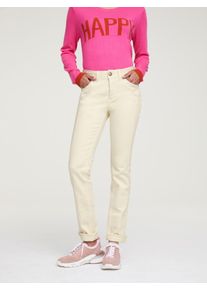 Heine Damen Röhrenjeans, beige, Gr. 48, unifarben, 99% Baumwolle, 1% Elasthan, Miedereinsatz:20% Elasthan, 80% Polyamid, Jeans