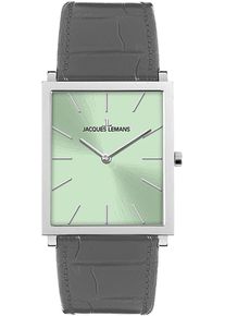 Jacques Lemans Damen Quarzuhr "Nizza", grau, Armbanduhren, Armbanduhr, Damenuhr, Lederarmband