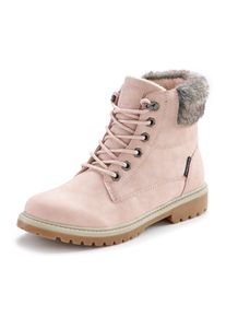 Lascana Damen Stiefelette, Gr. 36, rosa, Obermaterial: 92% Lederimitat, 8% Textilmaterial. Futter: 100% Polyester. Decksohle: 100% Polyester.