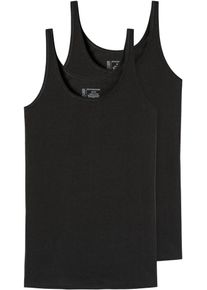Schiesser Damen Unterhemd ""95/5"", Gr. 34, schwarz, Single Jersey, Obermaterial: 95% Baumwolle, 5% Elasthan, unifarben, basic, Unterhemden, mit