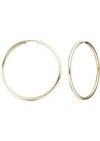 Paar Creolen Jobo Ohrringe Gr. Gelbgold 585, gelb (gelbgold 585) Damen 585 Gold 38 mm