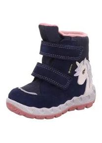 Winterboots Superfit "ICEBIRD WMS: Weit" Gr. 28, bunt (dunkelblau, rosa einhorn) Kinder Schuhe Snowboots, Winterstiefel, Klettstiefel mit Einhorn Motiv