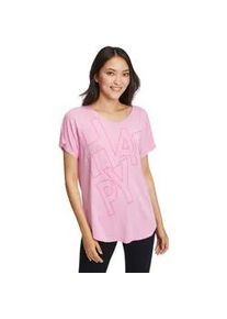 Kurzarmshirt Betty Barclay "Betty Barclay Oversize-Shirt mit V-Ausschnitt" Gr. S, pink (pink/pink) Damen Shirts Design