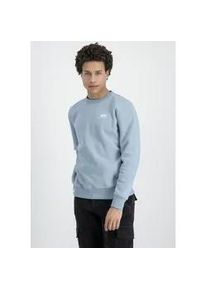 Sweatshirt Alpha Industries "Basic Sweater small Logo" Gr. L, bunt (greyblue) Herren Sweatshirts