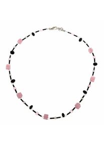 DeMarie Damen Collierkettchen "Edelstahl Onyx Acryl Kristall", 45cm, Edelstahl, L: 45cm, bunt, Edelstahl, Halsketten