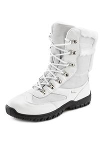 Lascana Damen Winterstiefel, Gr. 38, weiß, Obermaterial: 65% Nylon, 35% Lederimitat. Futter: 100% Polyester. Decksohle: 100% Polyester. Laufsohle: