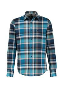 Lerros Herren Karohemd "Lerros Herrenhemd in Karo-Flanellqualität", blau, Gr. 4XL, 100% Baumwolle, Hemden