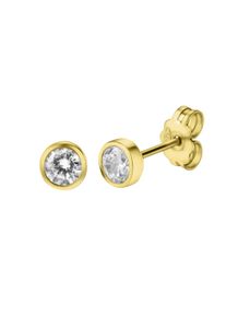 Vivance Damen Paar Ohrstecker "375/- Gelbgold Zirkonia", ONE-SIZE, Gold, gelb, Gold, Ohrringe