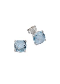Vivance Damen Paar Ohrstecker "925/- Sterling Silber Blautopas", ONE-SIZE, Silber 925 (Sterlingsilber), weiß, Silber 925 (Sterlingsilber), Ohrringe
