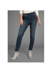 Skinny-fit-Jeans Arizona "Ultra Stretch - Curve Collection" Gr. 46, N-Gr, blau (dark-blue-used) Damen Jeans High Waist