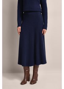 Bugatti Damen Jerseyrock, blau, Gr. S, 40% Wolle, 30% Viskose, 20% Polyamid, 10% Kaschmir, Röcke, aus einer Kaschmir-Wollmischung