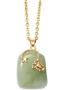 Firetti Damen Kette mit Anhänger "Schmuck Geschenk Halsschmuck Anker/Halskette Sternzeichen Geburtsstein", Krebs, Edelstahl, L: 50cm B: 2mm, gold,