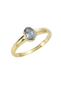 Vivance Damen Fingerring "585/- Gelbgold Blautopas", 054 (17,2), Gold, gelb, Gold, Fingerringe