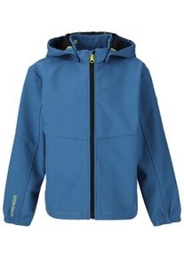 ZIGZAG Kinder Softshelljacke "Troy", blau, casual, Gr. 116, unifarben, 100% Polyester, Jacken, mit wasserabweisender Beschichtung