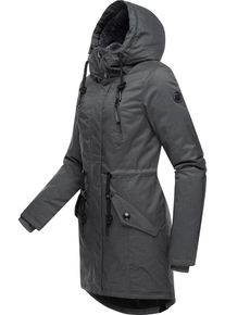 Ragwear Damen Wintermantel "Elsie Melange", schwarz, casual, Gr. XXXL, Obermaterial: 100% Polyester, Innenfutter: 100% Polyester, Wattierung: 100%
