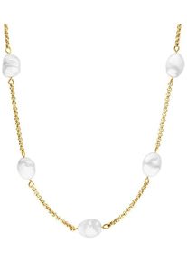 PURELEI Damen Perlenkette "Schmuck Geschenk Malahi, 2024", Edelstahl-Perlen, L: 45cm, gold, Edelstahl, Perlen, Halsketten, mit Süßwasserzuchtperle