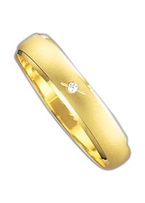 Firetti Trauring "Schmuck Geschenk Gold 375 Hochzeit Ehering Trauring "LIEBE"", 17,5, 0,0075 ct SI = kleine Einschlüsse mit Brillant, Gelbgold 585,