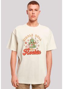F4NT4STIC Herren T-Shirt "Jingle Bell Rockin Weihnachten", beige, casual, Gr. S, Obermaterial: 100% Baumwolle, Shirts, Premium Qualität,
