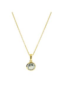 Diamonds by Ellen K. Damen Kette mit Anhänger "585/- Gelbgold Blautopas", 45cm, Gold, L: 45cm B: 19.0mm, gelb, FASCINATION BY ELLEN K., Gold, B:19.0mm, Halsketten