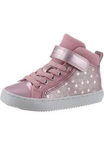 Sneaker Geox "J KALISPERA GIRL I" Gr. 24, rosa (altrosa) Kinder Schuhe High Top Sneaker, Schnürboots, Freizeitschuh mit Gummizug