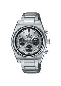 Chronograph Casio EDIFICE Armbanduhren silberfarben-silberfarben Herren Quarzuhr, Armbanduhr, Herrenuhr,Edelstahlband,Saphirglas,Stoppfunktion