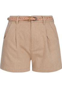 Ragwear Damen Chinoshorts "Sorenn Intl.", beige, casual, Gr. 30, 98% Baumwolle, 2% Elasthan, Hosen, kurze Hose mit hochwertigem Flechtgürtel