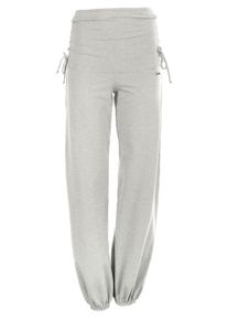 WINSHAPE Damen Sporthose "WH1", grau, Gr. L, 48% Baumwolle, 48% Polyester, 4% Elasthan, Hosen, mit seitlicher Raffung