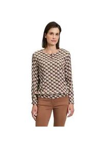 Schlupfbluse Betty Barclay "Betty Barclay mit Muster" Gr. 38, beige (beige, schwarz) Damen Blusen