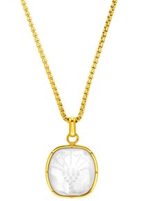 JOOP! JOOP Damen Kette mit Anhänger "2035890", Edelstahl, L: 55cm, gold, Edelstahl, Halsketten, mit Perlmutt