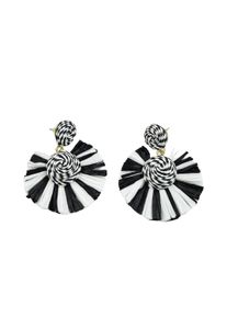 Damen Paar Ohrstecker "Piper", weiß, Collezione Alessandro, Baumwolle, Ohrringe