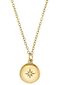 s.Oliver Damen Kette mit Anhänger "Stern, 2034300", Silber 925 (Sterlingsilber), L: 45cm B: 1,3mm, gold, Silber 925 (Sterlingsilber), B:1,3mm,