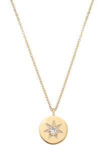 CIAO! BY LEONARDO Damen Kette mit Anhänger "Halskette Senna CIAO, 023800", Edelstahl, L: 47cm B: 6mm, gold, CIAO BY LEONARDO, Edelstahl, B:6mm, Halsketten, mit