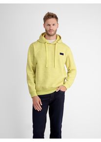 Lerros Herren Hoodie "Lerros Sweat-Hoodie in weicher Strukturqualität", gelb, Gr. S, 80% Baumwolle, 20% Polyester, Sweatshirts