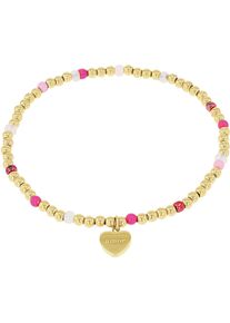 Amor Damen Armband "Herz, 2038274", Edelstahl, pink, Edelstahl, Armbänder, mit Glasstein, Stein (synth.)