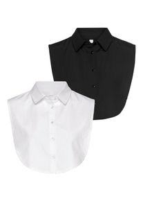 Vivance Damen Blusentop, schwarz-weiß, modisch, Gr. 1, unifarben, Web, Obermaterial: 50% Baumwolle, 50% Polyester, Blusen, im Doppelpack,