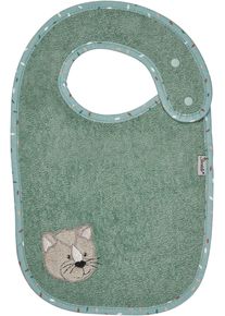 Sterntaler Baby Lätzchen "Katze Lilly", grün, Baumwolle, Lätzchen