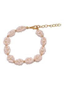 Firetti Damen Armband "Schmuck Geschenk Armschmuck Armkette Wovenball", Messing-Perlen, gold, Messing, Perlen, Armbänder, Made in Germany - mit