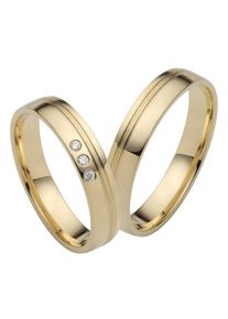 Firetti Trauring "Schmuck Geschenk Gold 750 Hochzeit Ehering "LIEBE"", 62, ohne Brillanten, Gelbgold 585, 4mm, gold, Gelbgold 585, Fingerringe, Made