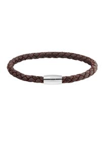 CAI CAÏ Herren Armband "Edelstahl Leder braun 23cm", 23cm, Edelstahl, braun, Edelstahl, Armbänder