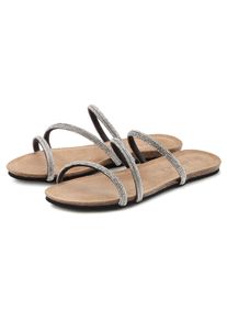 Lascana Damen Pantolette, Gr. 38, silber, Obermaterial: 100% Synthetik. Futter: 100% Synthetik. Decksohle: 100% Rindsleder. Laufsohle: 100%